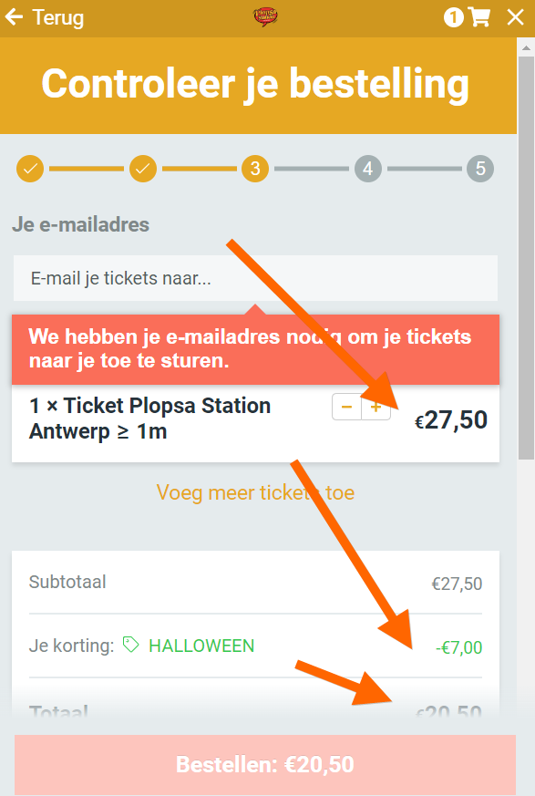 korting tickets plopsa station antwerp halloween 2023